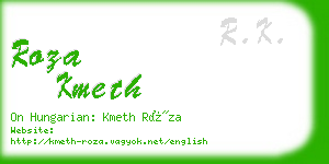 roza kmeth business card